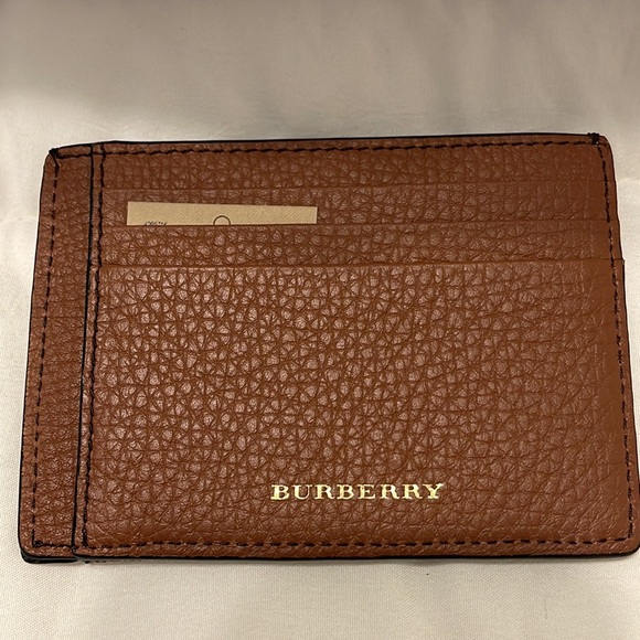 Burberry House Check and Leather Money Clip Card Case - Picture 5 of 14